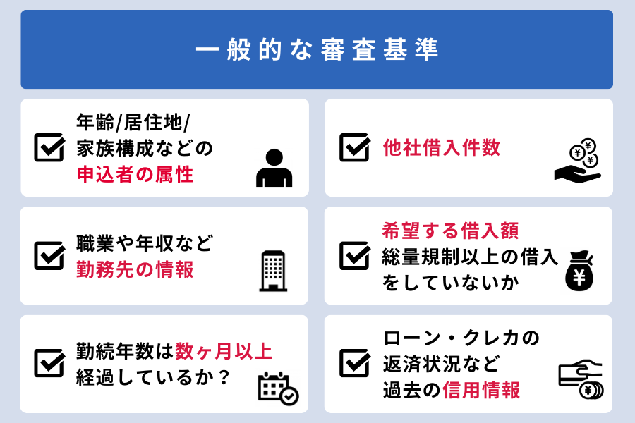 セブン銀行カードローン 口コミ_一般的な審査基準