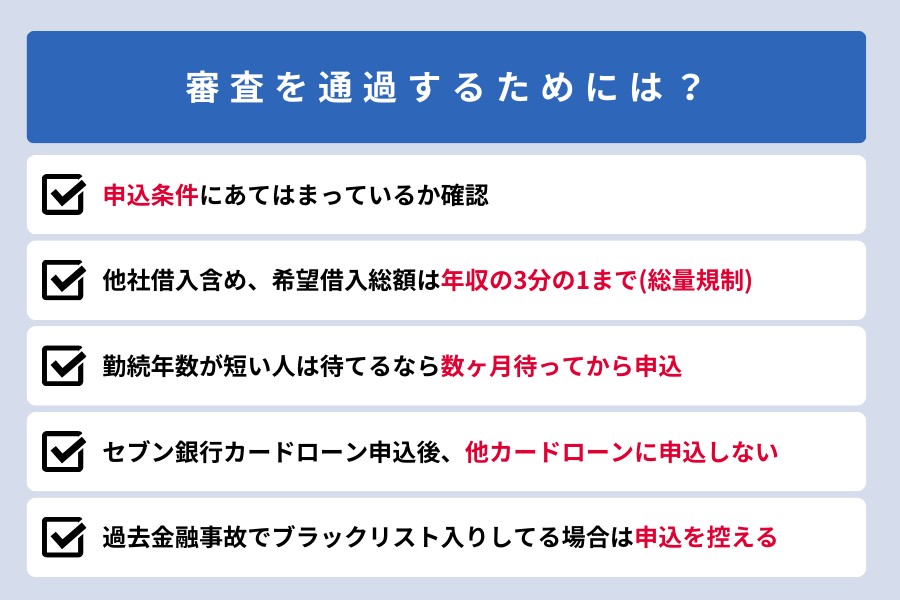 セブン銀行カードローン 口コミ_新sなを通過するためには？
